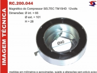 MAGNETICO ORIGINAL MAHLE DO COMPRESSOR ASTRA/BRAVA/CELTA/DOBLO/MERIVA/PALIO/STILO/ZAFIRA/AGILE/MONTANA OEM-6581124 - 200044