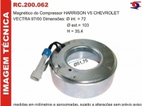 MAGNETICO DO COMPRESSOR HERRISON V5 CHEVROLET VECTRA 97 / 00 - 200062