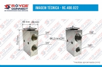 VALVULA DE EXPANSAO BLOCK ROSCA DESCARGA 5/8X1/2 SUCCAO 3/8X1/2  2TR VALTRA / J DEERE 3520 AH203871 - 400022