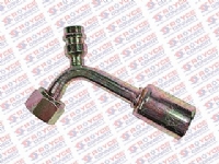 CONEXAO 90º FEMEA ACO 8MM O´RING COM VALVULA DE SERVICO R134A - 450241