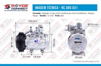 COMPRESSOR DENSO TOYOTA COROLLA MAIO 2002>2007 10P15C R134A POLIA 6PK 447.170.0650 - 600031