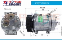 COMPRESSOR 7H15 CAMINHAO VOLVO ATE 2007 POLIA 8PK 24V - 600053