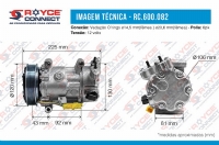 COMPRESSOR SANDEN SD6C12 CITROEN C4 / PEUGEOT 207/208 - 600082