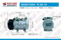 COMPRESSOR MODELO DENSO 10P15 FORD F250 / 350 / 4000 MOTOR CUMMINS 12 VOLTS POLIA 8PK120MM - 600135