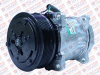 COMPRESSOR SANDEN ORIGINAL 7H15 4866 SAIDA TRASEIRA O´RING HORIZONTAL 8 ORELHAS 24 VOLTS POLIA 8PK 119MM R134A 200CC - 600198