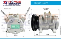 COMPRESSOR MODELO 6P148 / 5H14 POLIA CANAL 1A UNIVERSAL 12 VOLTS - 600200