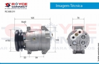 COMPRESSOR HARRISON 24 VOLTS MAQUINA ESCAVADEIRA HYUNDAI - 600211