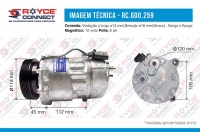 COMPRESSOR ZYLINDER SD7V16 6PK R134A VW GOLF 00> AUDI A3 - 600259