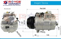 COMPRESSOR MODELO DENSO 7SBU16C BMW E46-318I 320I E38-728I 730I 740I 750I POLIA 110MM 5PK 12V. - 600264