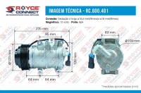 COMPRESSOR DENSO 10SRE18C MAQUINA TRATOR JOHN DEERE RE284680  5085E/6110J/6180J/310K Linha Amarela - 600401