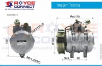 COMPRESSOR UNIVERSAL 10P08E POLIA 6PK R134A - 600974