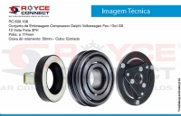 CONJUNTO DE EMBREAGEM COMPRESSOR DELPHI VOLKSWAGEN FOX GOL G5 POLIA 3PK COMP RC.600.108 - 630108