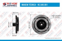 ESPELHO EMBREAGEM COMPRESSOR DENSO 10S15 HILUX / TM7040 - 640081