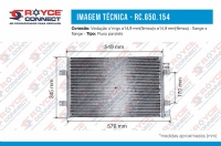 CONDENSADOR FORD KA MÊS 06 / 2012> FLUXO PARALELO OEM-8S6519710AC - 650154