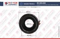 MAGNETICO DO COMPRESSOR SANDEN 7H15 24 VOLTS MODELO C / POLIA 154MM - 200059